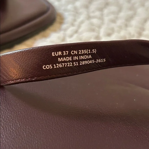 COS Burgubdy Leather Sandals - Picture 7 of 7